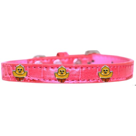 Mirage Pet Products Chickadee Widget Croc Dog CollarBright Pink Size 20 720-19 BPKC20